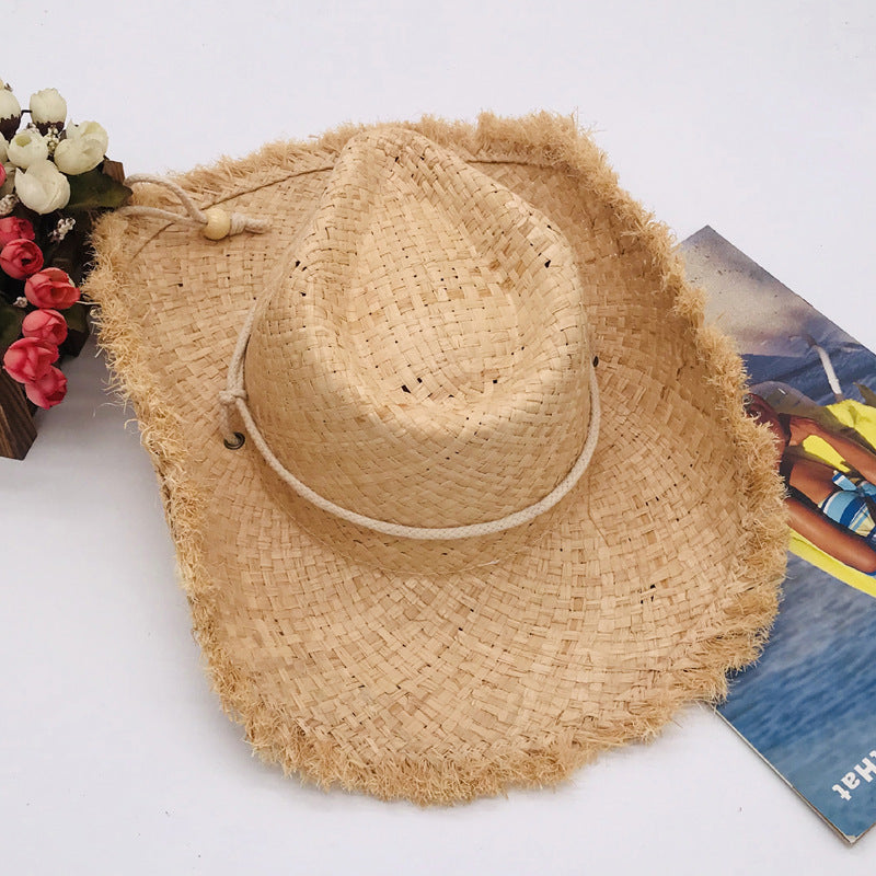 Frayed Hem  Straw Hat