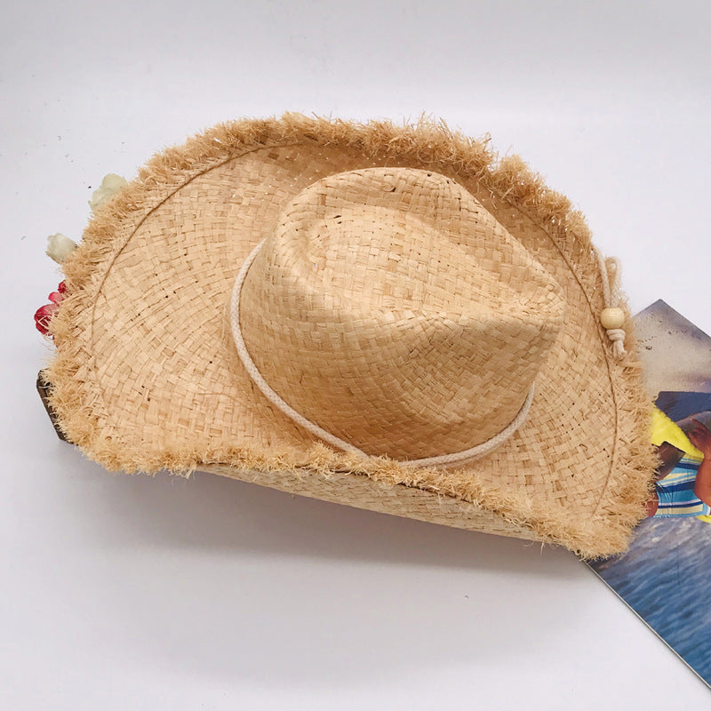 Frayed Hem  Straw Hat