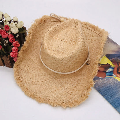 Frayed Hem  Straw Hat