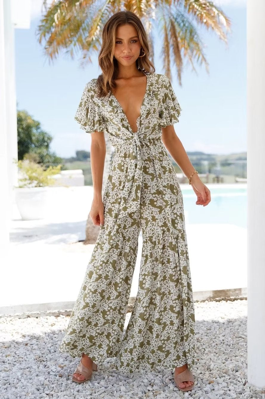 Floral print jumpsuit