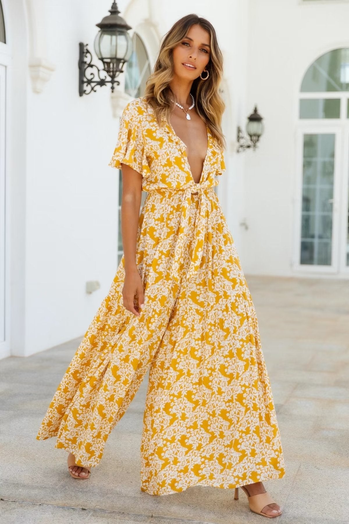 Floral print jumpsuit