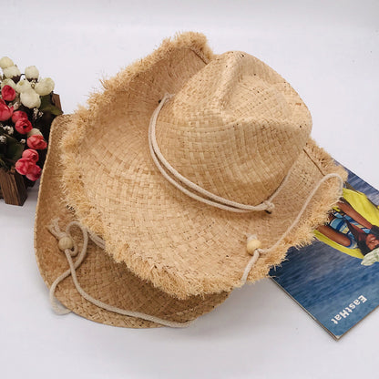 Frayed Hem  Straw Hat