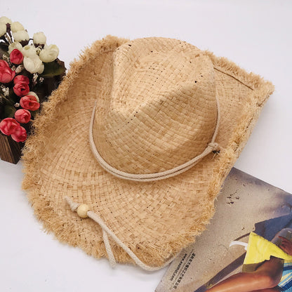 Frayed Hem  Straw Hat