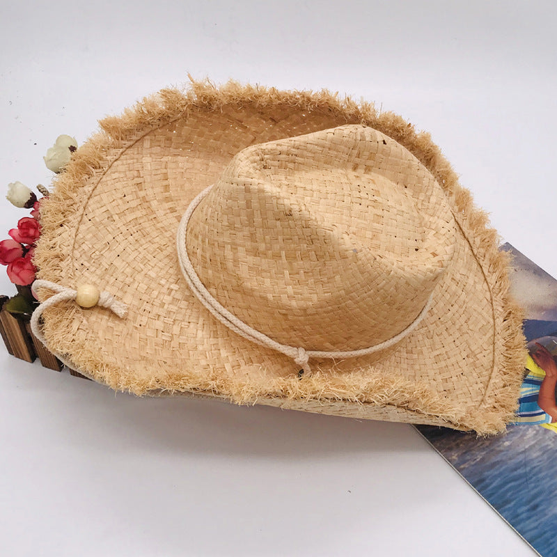 Frayed Hem  Straw Hat