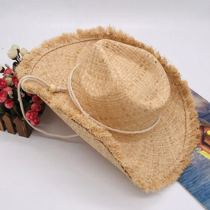 Frayed Hem  Straw Hat