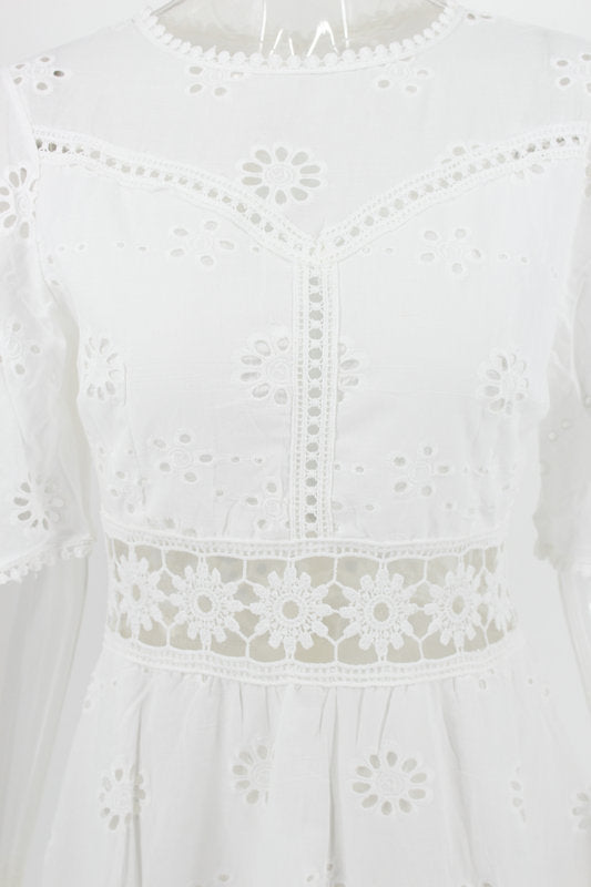 Eyelet embroidery dress