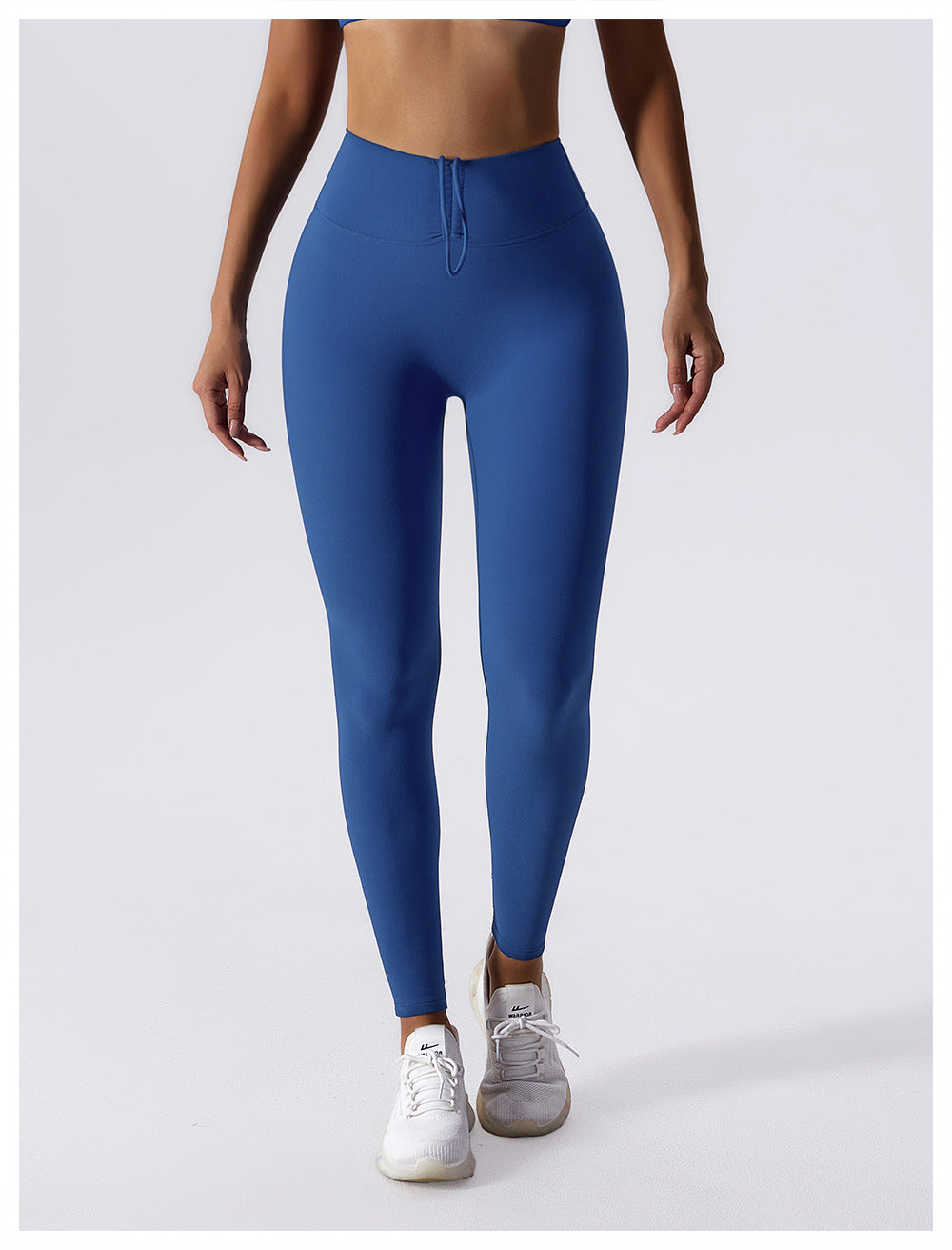 Drawstring leggings with back contouring