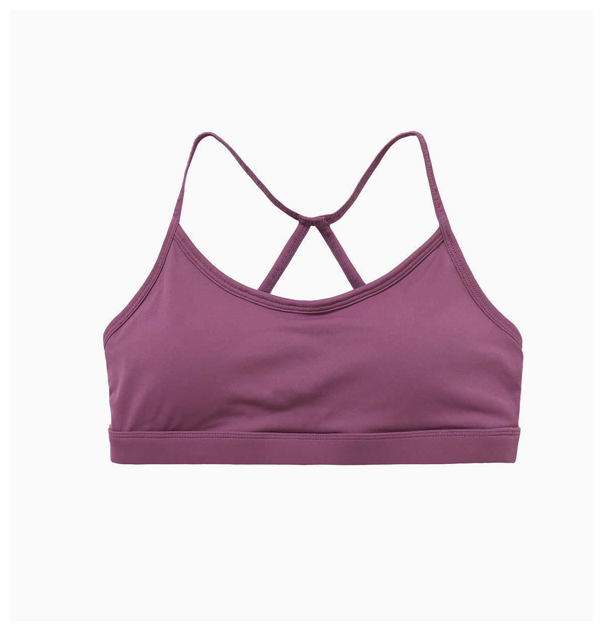 Cross back spaghetti strap sports bra