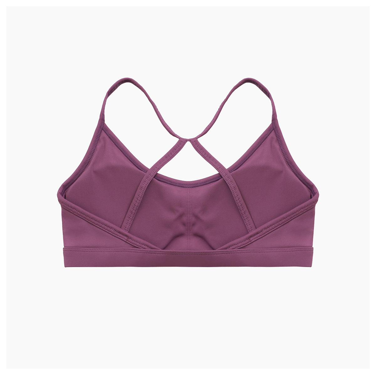 Cross back spaghetti strap sports bra