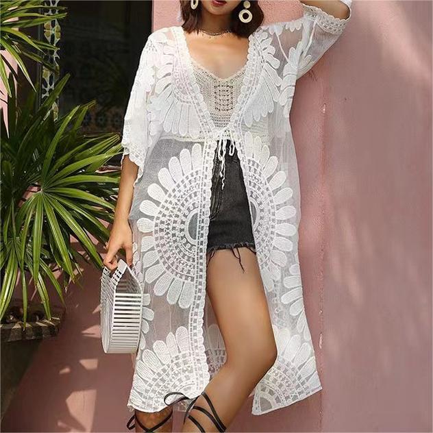 Lace beach cover up