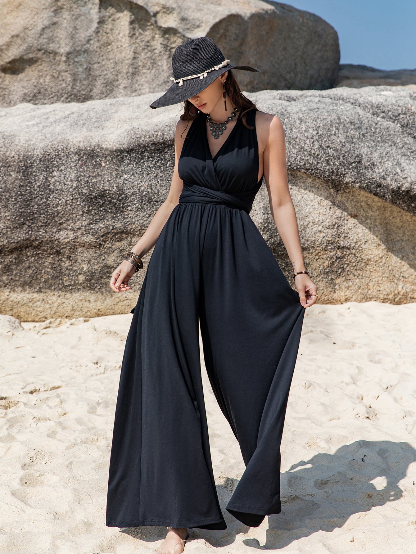 Wide leg jumpsuit