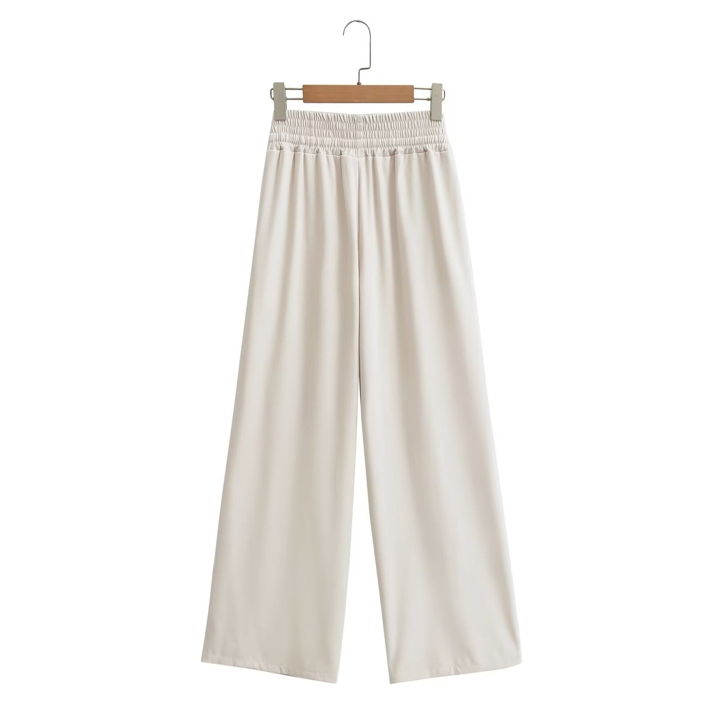 Wide leg casual trousers