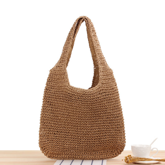 Straw beach bag