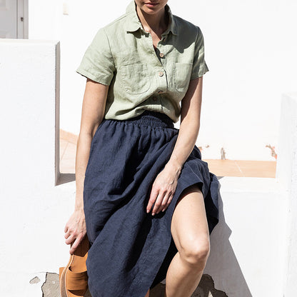 Linen short sleeve shirt