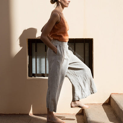 Linen Ankle Length trousers