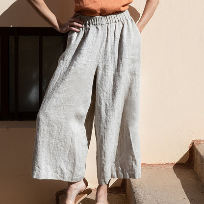 Linen Ankle Length trousers