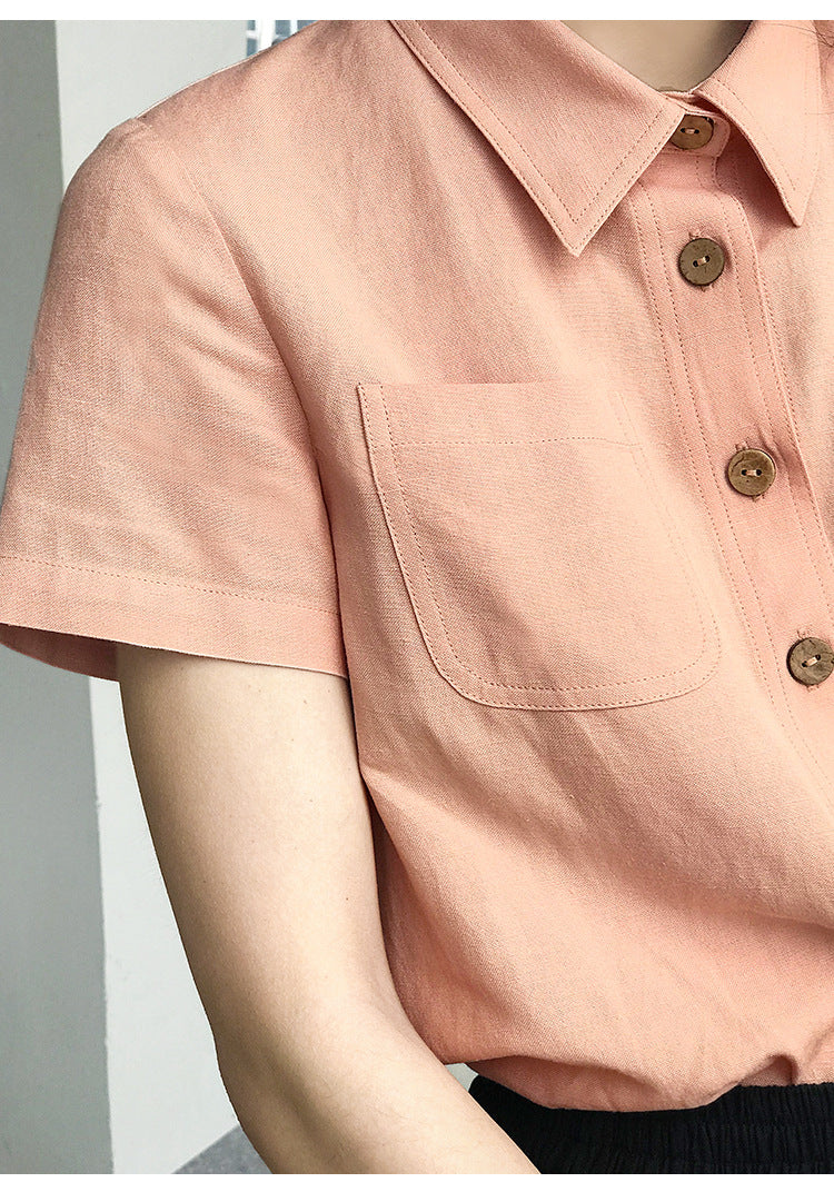 Linen short sleeve shirt