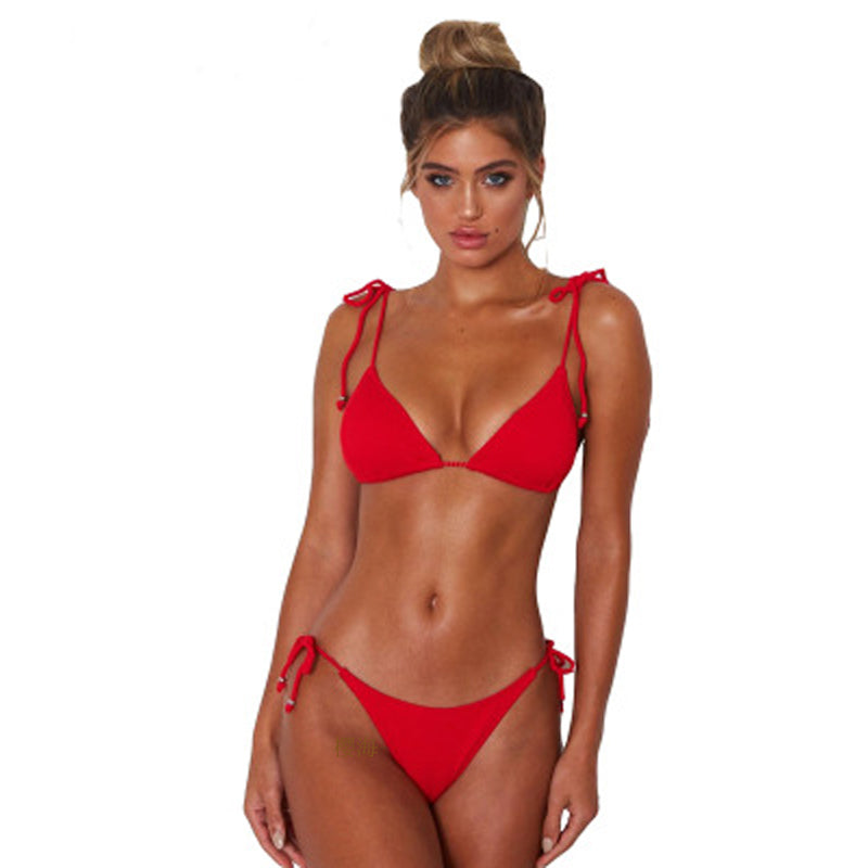 Tie string bikini set