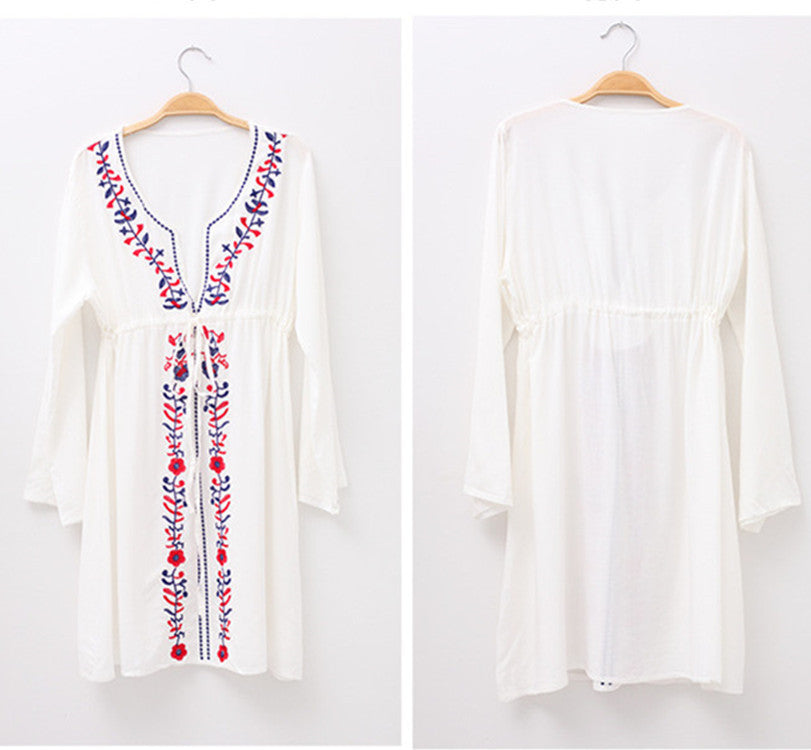 Embroidered Beach Cover-up