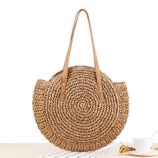 Straw shoulder bag