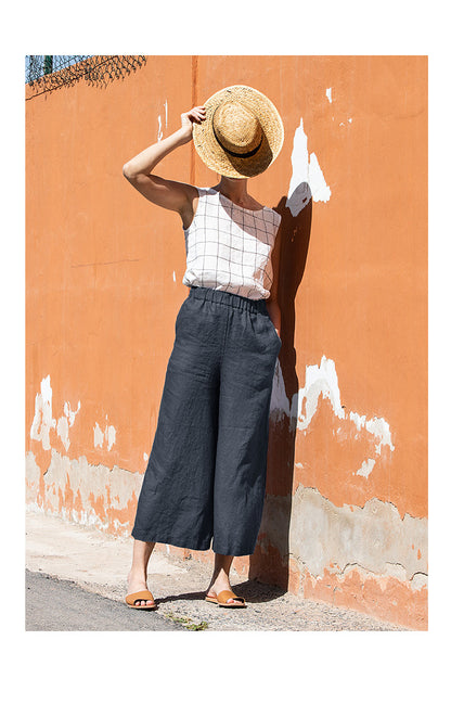 Linen Ankle Length trousers