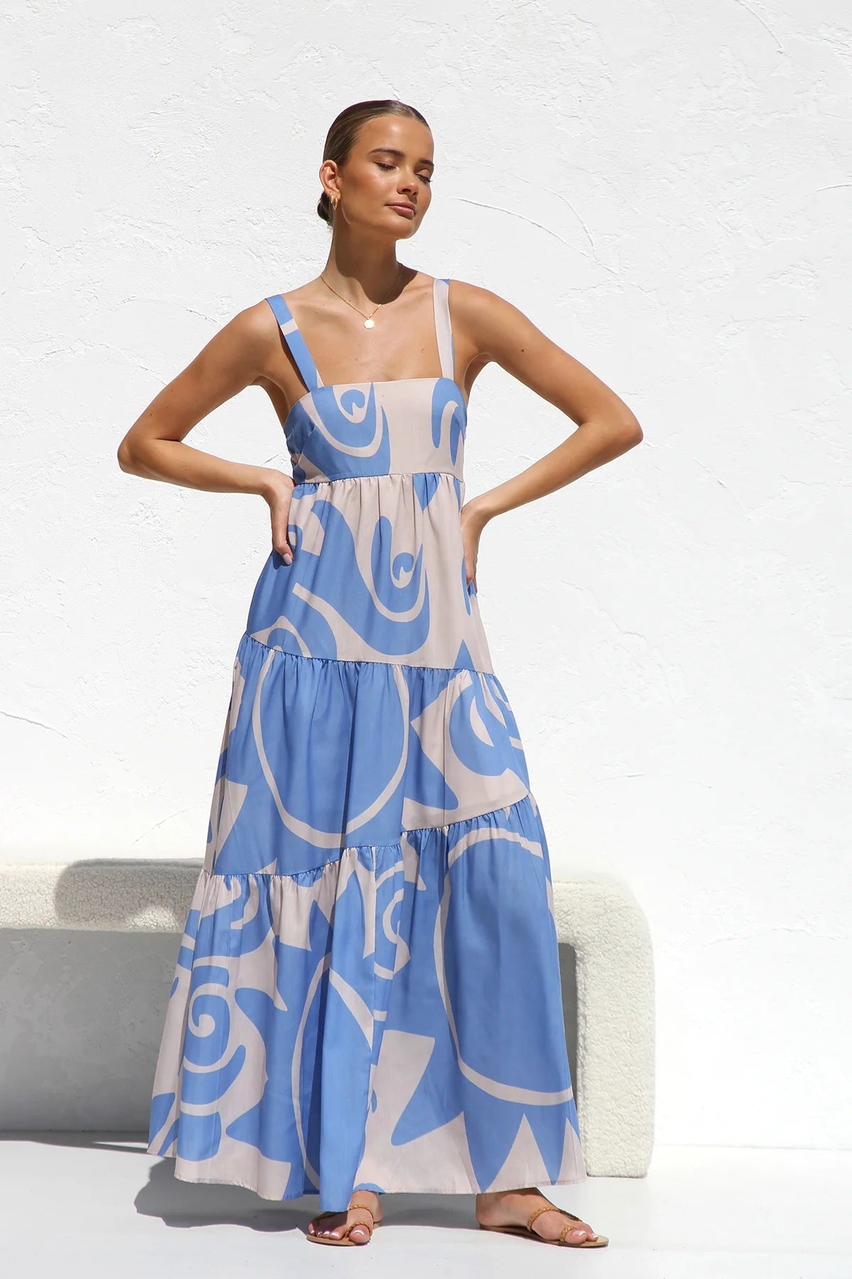 Printed maxi dress