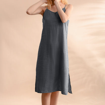 Pure Linen Slip Dress