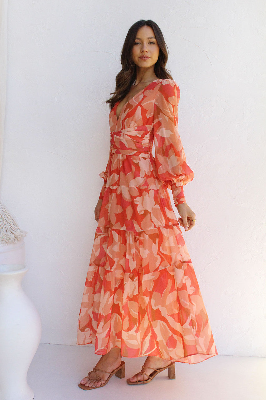 Printed maxi dress