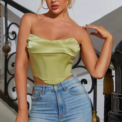 Satin crop top