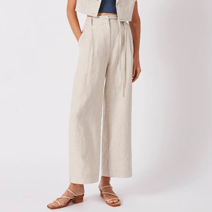 Pure Linen wide leg trousers