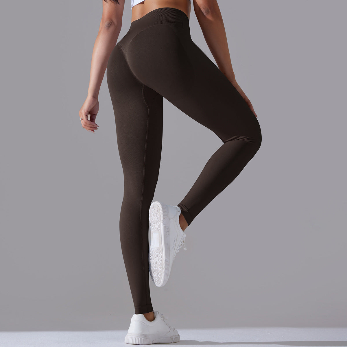 Seamless cross waist leggings