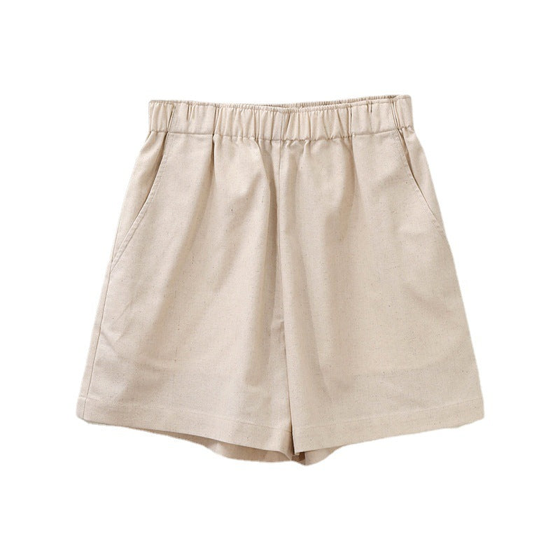 Linen blend shorts