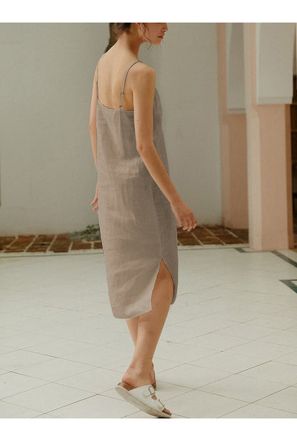 Pure Linen Slip Dress