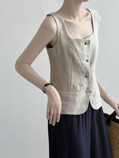 Linen Vest