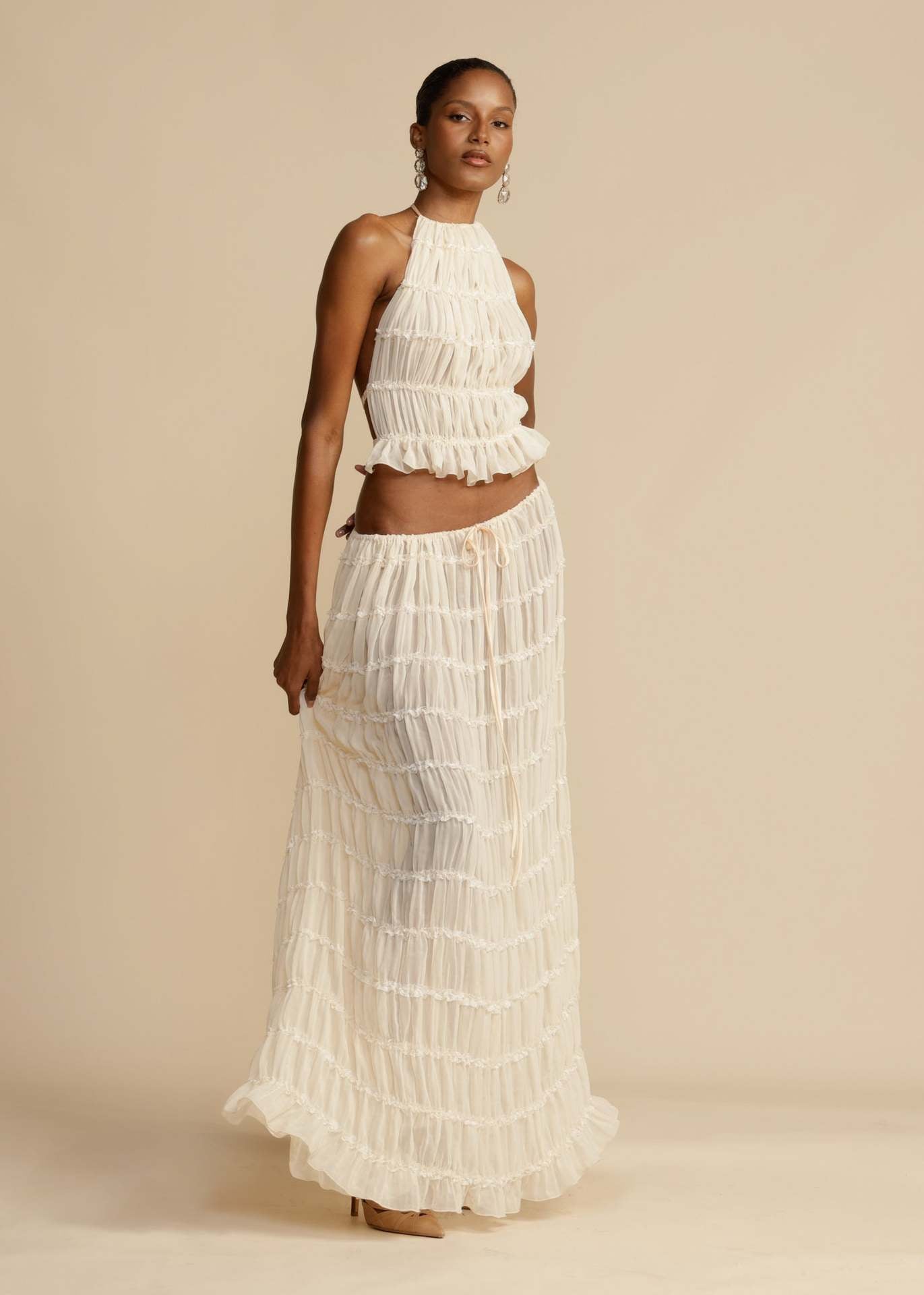 Pleated two piece set