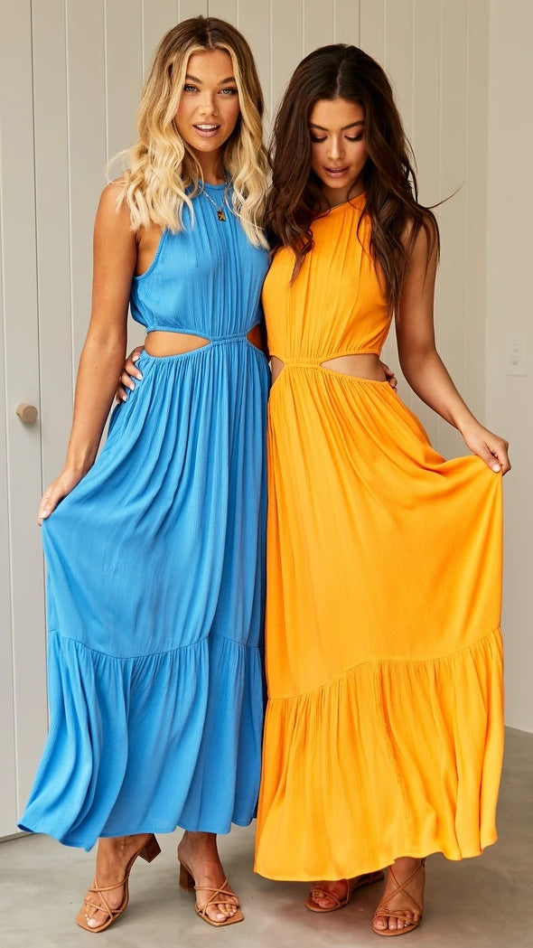 Side cut out maxi dress