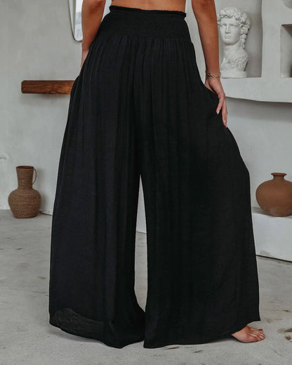 Wide leg beach trousers