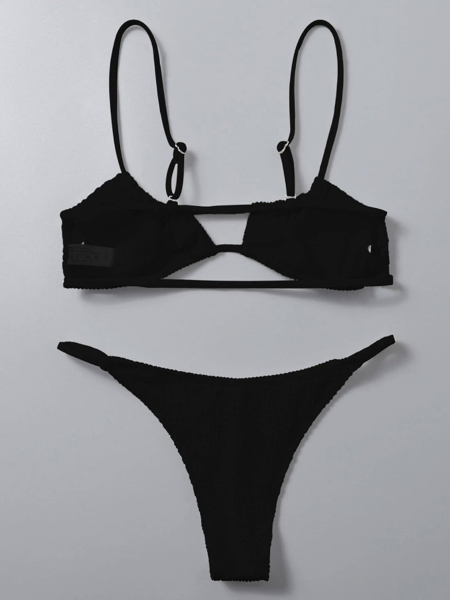 Textured bikini set