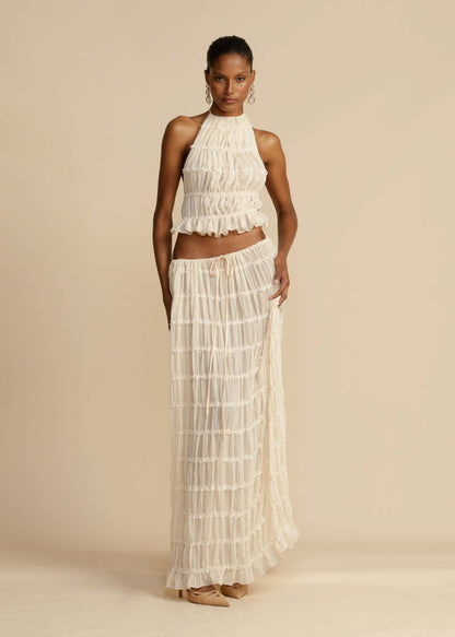 Pleated two piece set