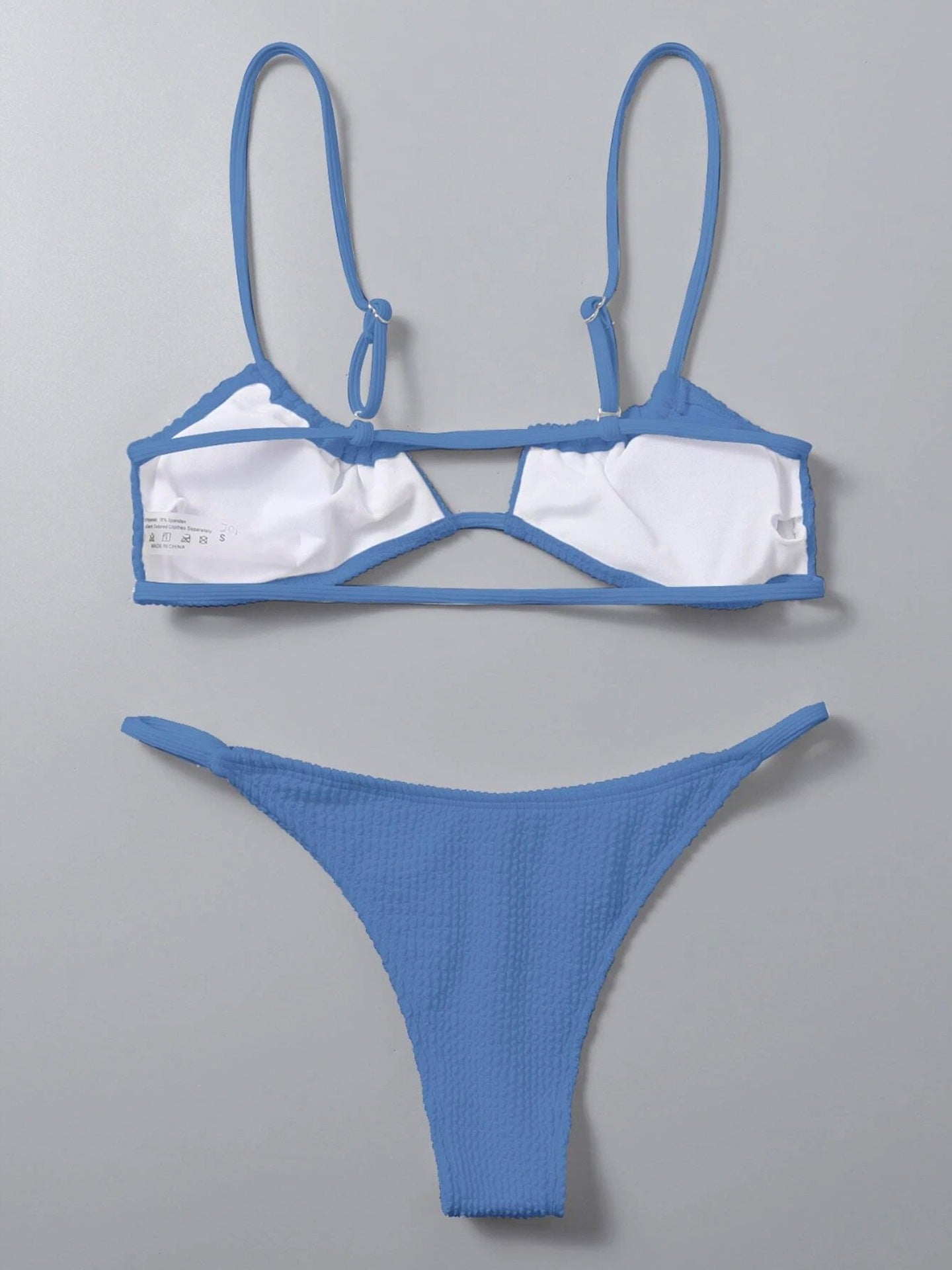 Textured bikini set