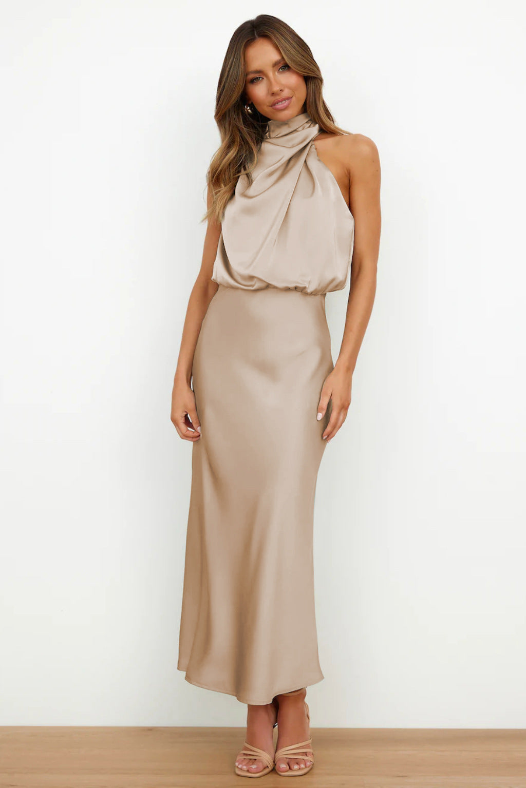 Satin Sleeveless Dress