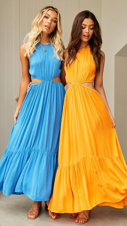 Side cut out maxi dress