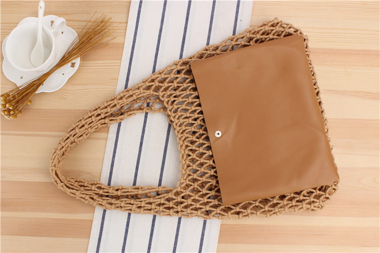 Straw beach bag