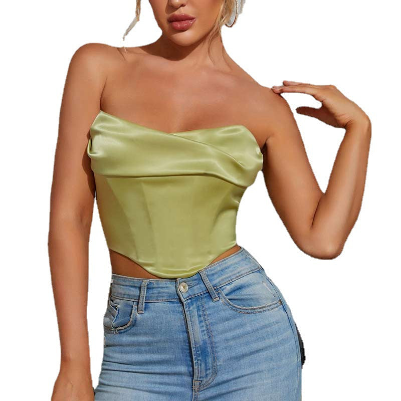 Satin crop top