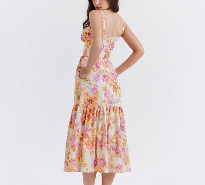 Floral Midi dress with pockets