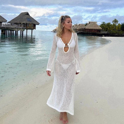 Knitted beach cover up