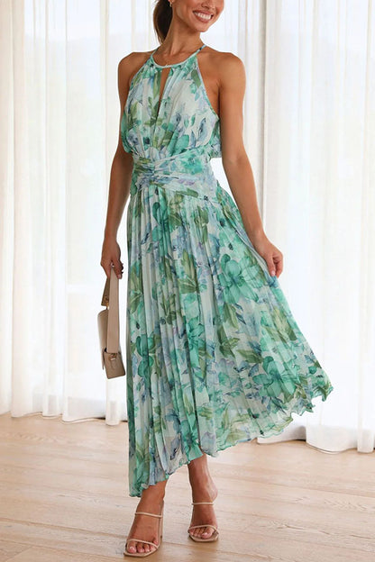 Pleated maxi dress