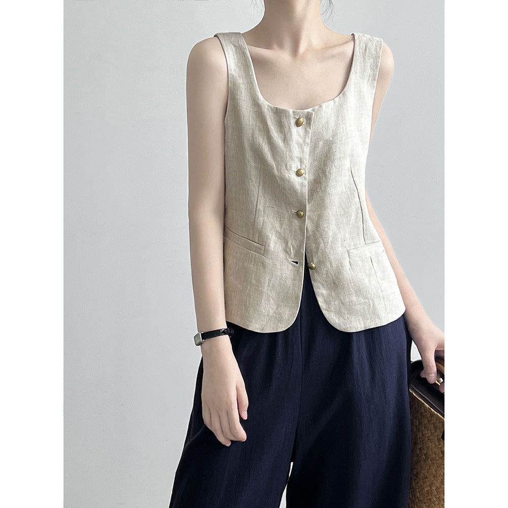 Linen Vest