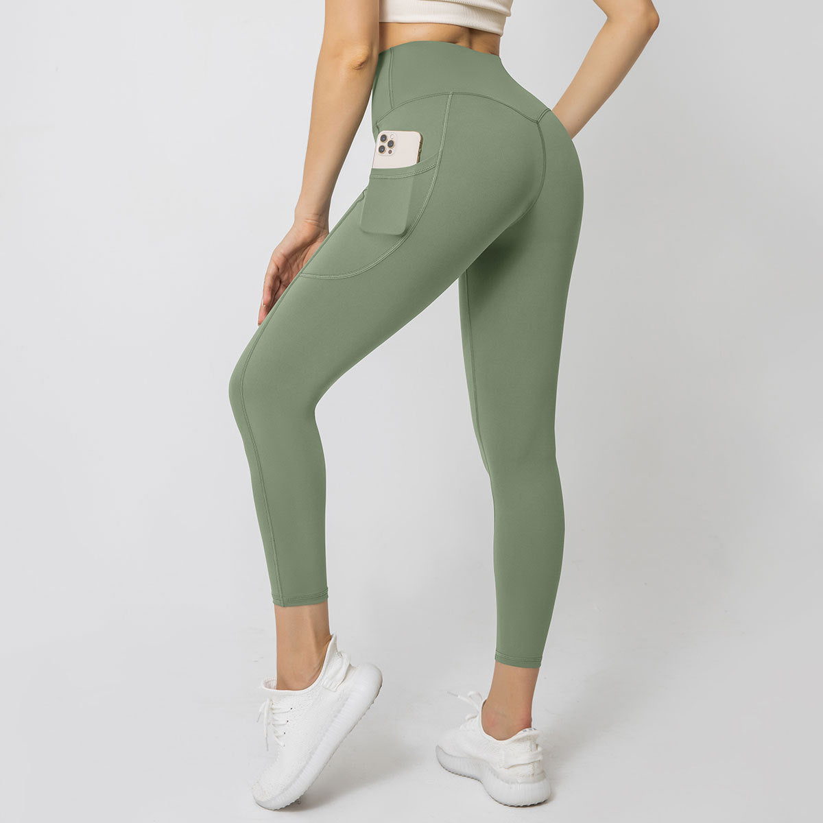 High waist leggings with side pocket