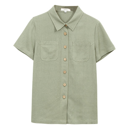 Linen short sleeve shirt